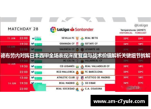 德布劳内对阵日本西甲全场表现深度复盘与战术价值解析关键细节拆解